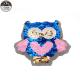 Blue / Pink Owl Reverse Sequin Patch Eco Friendly For Garment / Shoes Decoration