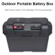 PP Car Marine Boat Solar Charging Storage Outdoor Camping Battery Box with LED Light