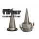 SS 304 Mesh Cone Witches Hat Strainer 1-2 Layers Conical Structure
