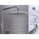 Home Square Bathtub Shower Faucet Sets 304 Stainless Steel Plated Thermostatic Mixing Valve