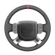 Car Accessories DIY Genuine Leather Hand Stitching Steering Wheel Cover for Land Rover Discovery 5 III (L462) IV(L405) 2015-2022