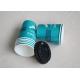 PLA Blue Disposable Paper Cups , Insulated Paper Coffee Cups With Lids