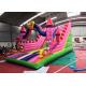 Pink Lovely Children'S Blow Up Water Slide Waterproof For Inground Pool