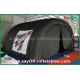 Air Inflatable Tent Black 210D Oxford Tunnel Inflatable Camping Tent With Logo Print Total Dark