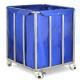 Blue Hospital Mild Steel Laundry Trolley 850 X 650 X 850mm Stainless Steel