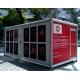 Foldable Charity Container Exhibitions - Galvanized Steel Sturcture, Red Paint