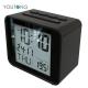 YT60142 Battery Powered Black Atomic Calendar Desktop Clock with Back Light Digital