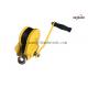 Small Trailer Boat Manual Hand Winch 1200 Lb Automatic Brake Yellow Plated Manual Winch Pulling