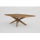 Solid Oak Wood Scandinavian Dining Table Rectangular Dining Table Set