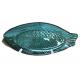 Embossed Vintage Fish Glass Plates , 33CM  Hand Made Glass Fish Shaped Plates