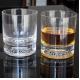 Logo Debossed Bottom Whiskey Tumbler Glass , Crystal Scotch Glasses For Brands Gift
