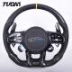 OEM Leather Carbon Fiber Black Steering Wheels For Mercedes Benz A45 CLA GLA S CLASS