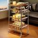 Instant Coffee Table Narrow Edge Corner Display Rack Trolley Doubles Brake Locked Stability