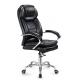 Black Leather Executive Office Chair High Back PU / PVC Cover Eco Friendly