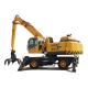 15Km/H Hydraulic Material Handler Hydrauolic Wheeled Grabber Excavator With Elevation Cab