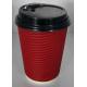 Light Weight Disposable Paper Cups With Lids Anti Slip Design , Double Wall For Hot Drink