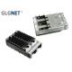 Heat Sink 2 Ports Metal GLGNET Sfp Stacked Cage 3.05 Mm Press Fit Pin