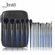 portable No fading Blue Handle Makeup Brushes Faux Squirrel Hair