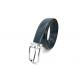 Standard Size Mens Black Leather Dress Belt With Metal Clip Buckle Customized Logo
