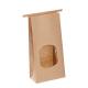 Grease / Water Resistant Kraft Paper Packing Bags With Gold/Silver Hot Stamping