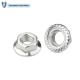 Blue And White Zinc Hexagon Flange Nuts Hot Dip Galvanized M4 M5 M6 M10 M12 M20