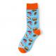 Trendy Men's Stylish gourmet burger pizza cartoon cotton socks creative personality socks