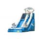 Amusement Park Large Inflatable Slide Hire Blue Shark Inflatable Slide Safe Nontoxic