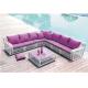 YLX-RN-006 Rattan Long Sofa (Arm Chair/Without Chair) and Table with Glass sets