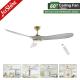 low Noise 60 Ceiling Fan 3 Blade Solid Wood Hotel Smart Dc dimmable Led