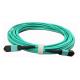 MPO 12F Female OM4 Aqua Color 3.0mm 15m LSZH MPO Patchcord cable