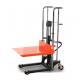 400kg 1.3 Meter Manual Forklift Stacker With Nylon Wheel Double Chain Type