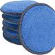 Blue Round 5 Inch Diameter Car Microfiber Towel
