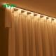 Durable LED Light Strip Electric Track System  Aluminum Hidden Curtain Rail  For Resturant