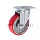 4 Inch Polyurethane Tread Iron Core Wheel Medium Duty Top Plate Swivel Caster