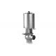 Brewery Threaded Pneumatic Angle Seat Valve , Chemical Clamped Single Seat Valves