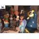 Amusement Park Equipment Lovely Fiberglass Life Size Artificial Cartoon Statues