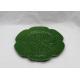 Ceramic Green Cabbage Leaf Plates Customized Size Dolomite For Dinner