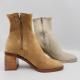 Comfortable Womens Dress Boots / Office Tan Suede Ankle Boots Womens