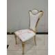 White Leather 106cm Stainless Steel Leg Dining Chairs