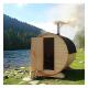 Wood Outdoor Canadian Red Cedar Steam Barrel Sauna With Stove Heater