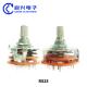 2pcs RS25 Potentiometer Rotary Band Switch 3 Pole 4 Position