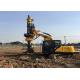 Foundation 10m Depth 220KN Mini Excavator Pile Driver Small Piling Rig 34.3mpa