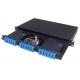 Rack Mounted MPO Patch Panel , 1U Fiber Optic Patch Panel with cold rolled steel