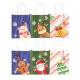 UV Printing Portable Kraft Paper Christmas Gift Bags 18*9*23cm