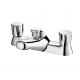 Bath Taps with Shower,Bath Shower Filler Mixer Tap Double Lever Chrome Solid Brass with Shower Hand