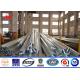 Round 35FT 40FT 45FT Distribution Galvanized Tubular Steel Pole For Airport