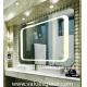4mm Polished Silver Mirror LED Bathroom Mirrors With Touch Scree Switch