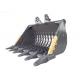 V Ditch Excavator Rock Bucket , Excavator Rake Bucket Trapezoidal High Precision Welded