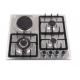 Kitchen Gas And Electric Hob , Gas Induction Hob Surface Brushed Treatment