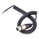 Custom OEM/ODM  Black PVC Material Coiled Wire Harness Cable Ul Approved